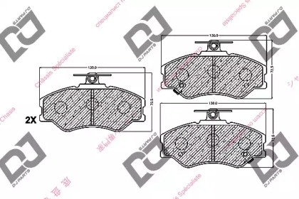 Комплект тормозных колодок DJ PARTS BP1105